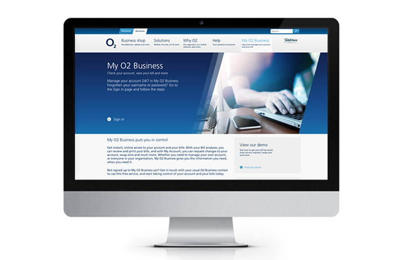 O2 Business microsite